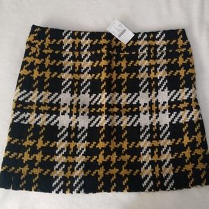 J Crew Houndstooth Mini Skirt